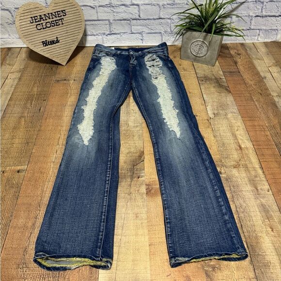 LOOMSTATE REVOLVE DISTRESSED JEANS 100% ORGANIC COTTON WOMEN'S SIZE 30 - Picture 12 of 16